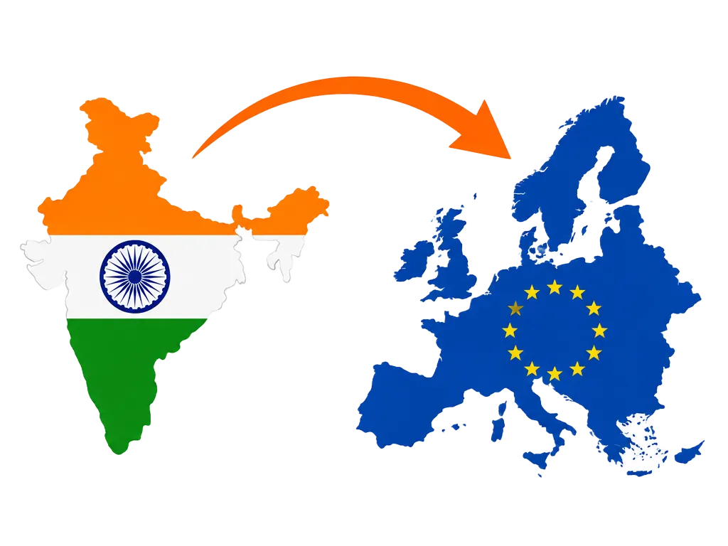 India to Europe trade connection