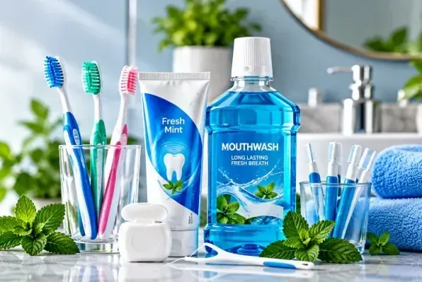 Toothbrushes, toothpaste and mouthwash